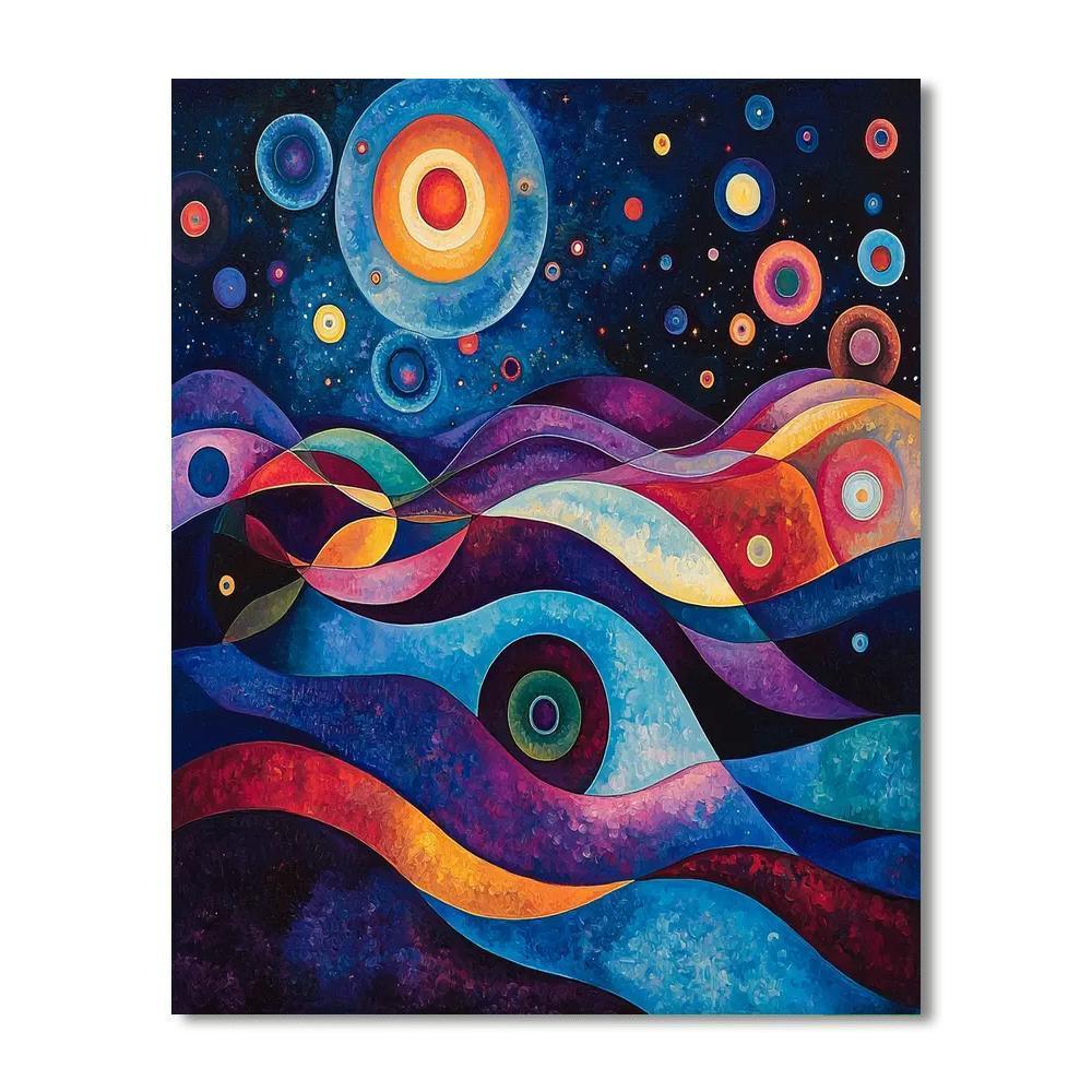 Wassily Kandinsky Inspired Abstract Galaxy Adventure  DIY Paint By Numbers
