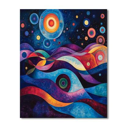 Wassily Kandinsky Inspired Abstract Galaxy Adventure  DIY Paint By Numbers