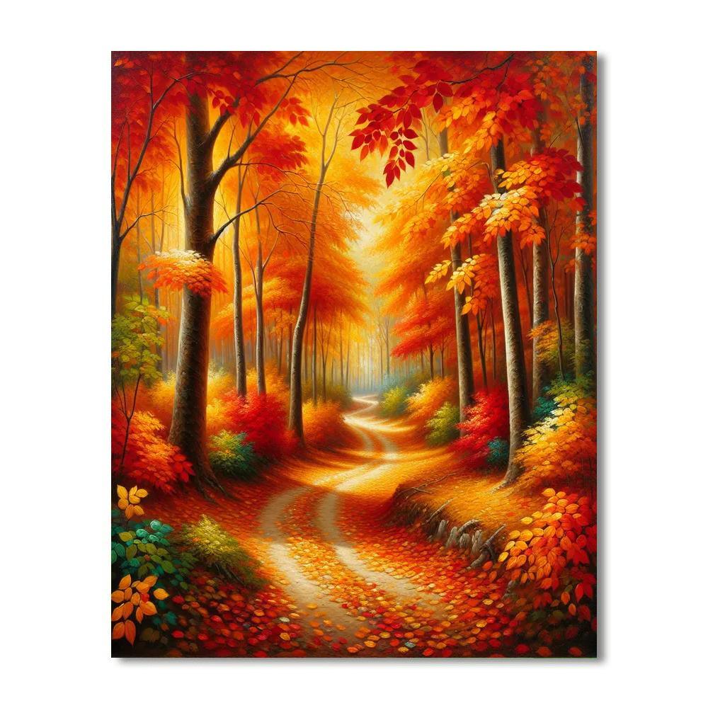 Enchanted Autumn Woods Paint By Number