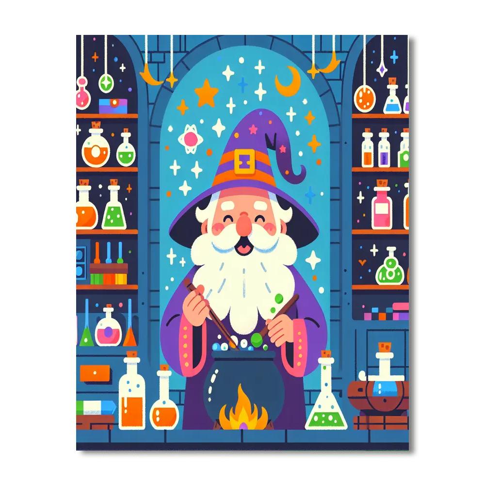 Friendly Wizard's Potion Mix Painting By Numbers Kit