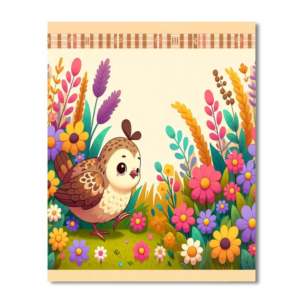 Quirky Quail Paint By Numbers Art