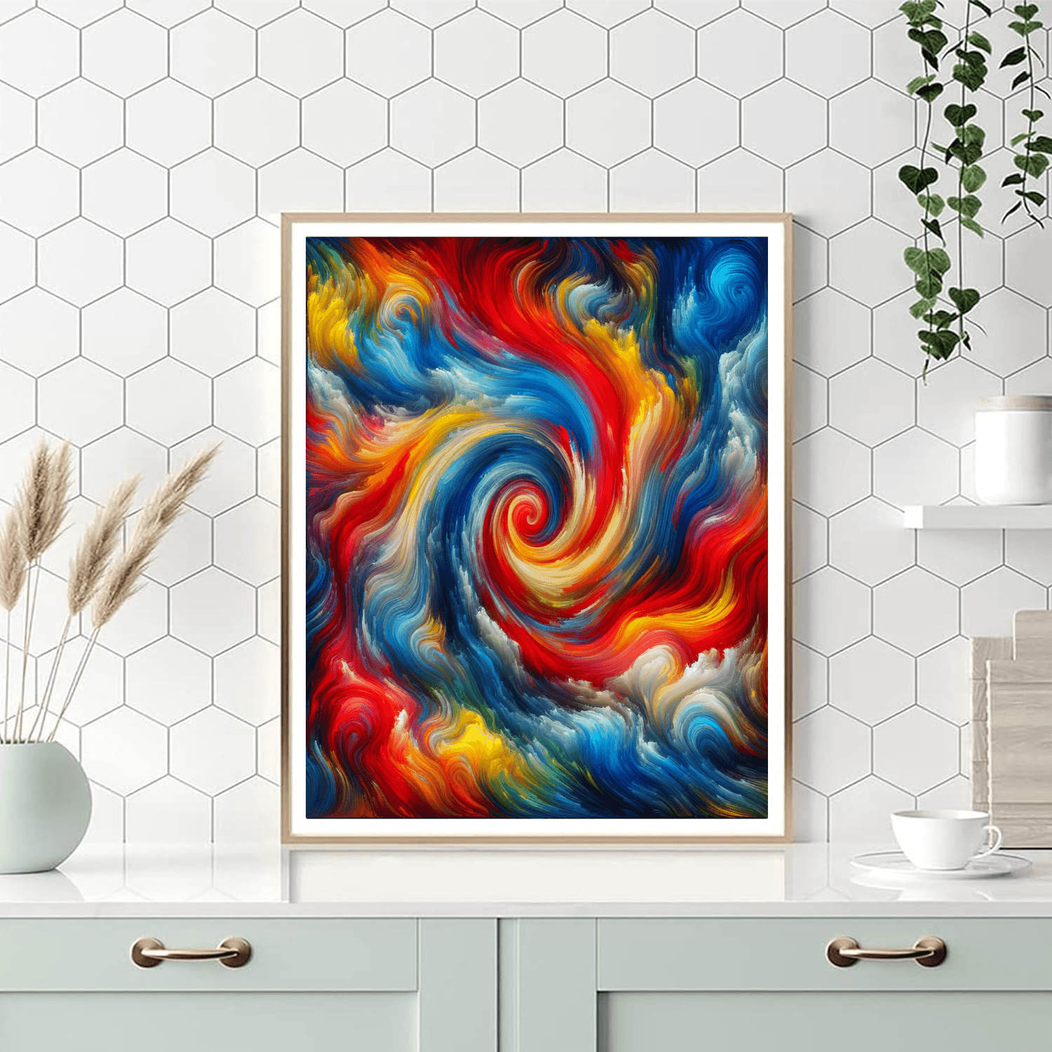 Abstract Color Symphony Number Painting