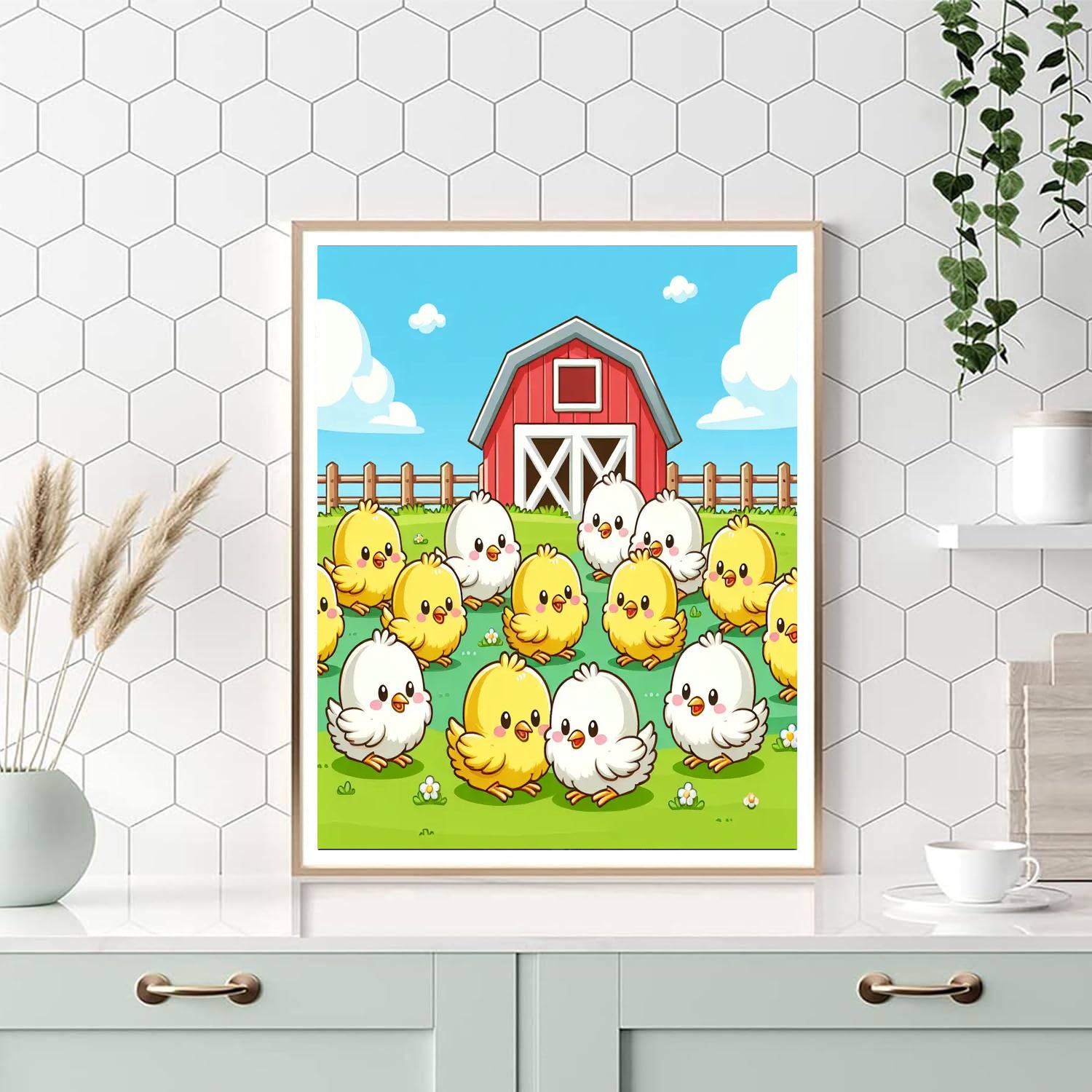Charming Chicks Paint By Numbers Art