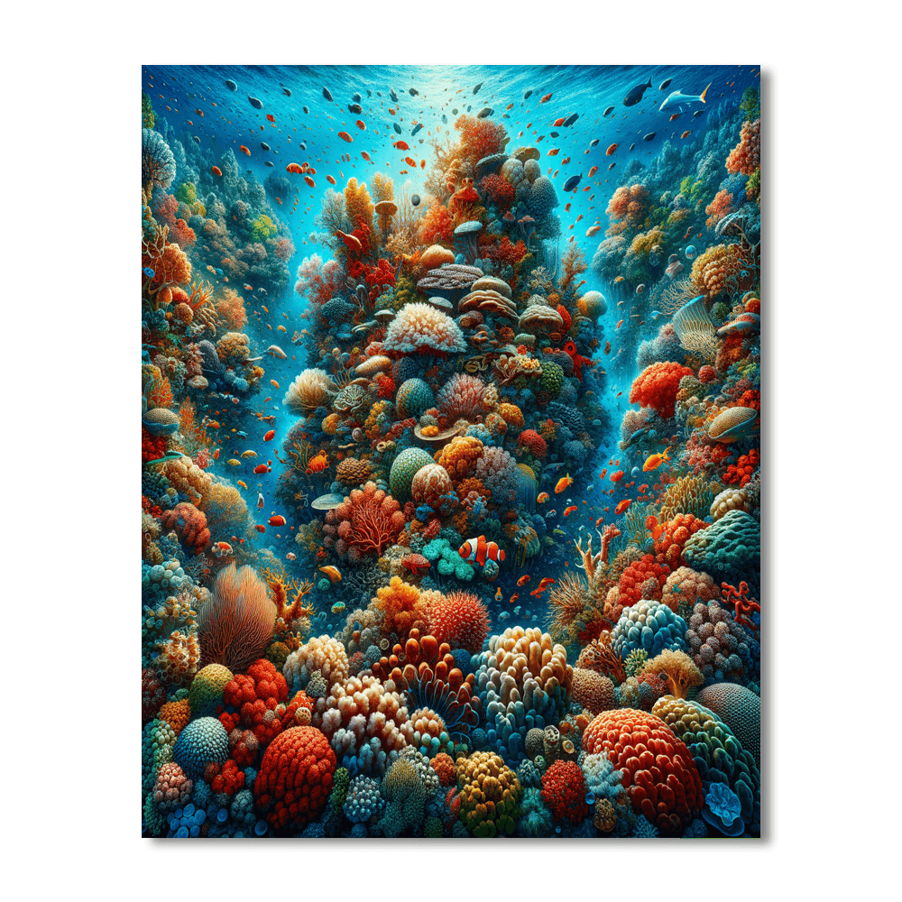 Kaleidoscope Coral Reef Painting By Numbers Kit