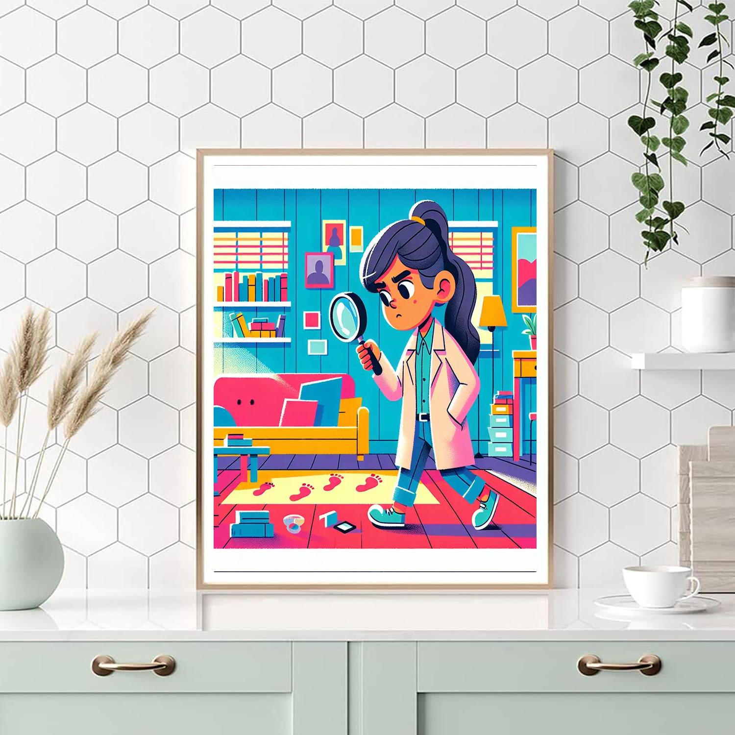 Little Detective Mystery Painting Number Kit