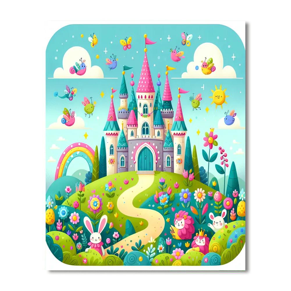Epic Enchanted Castle Paint By Numbers Art