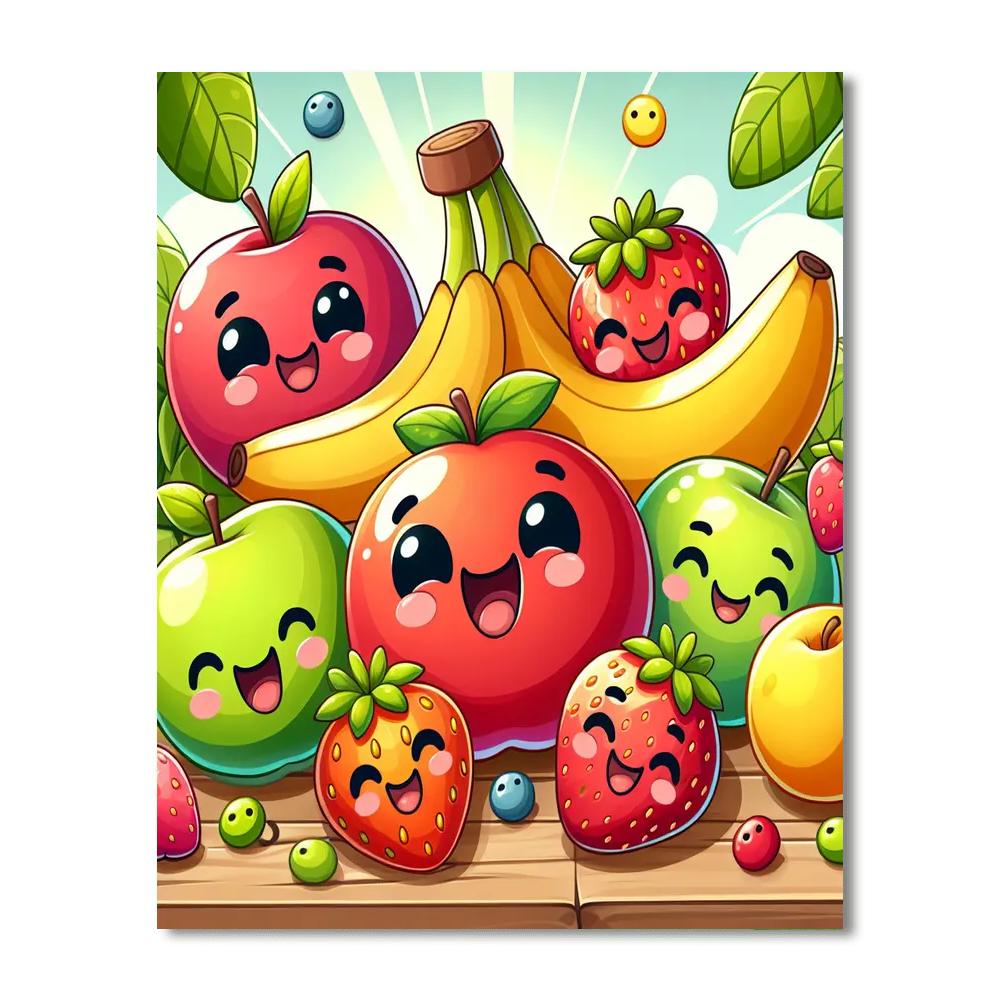 Joyful Summer Fruit Numbered Painting Kits