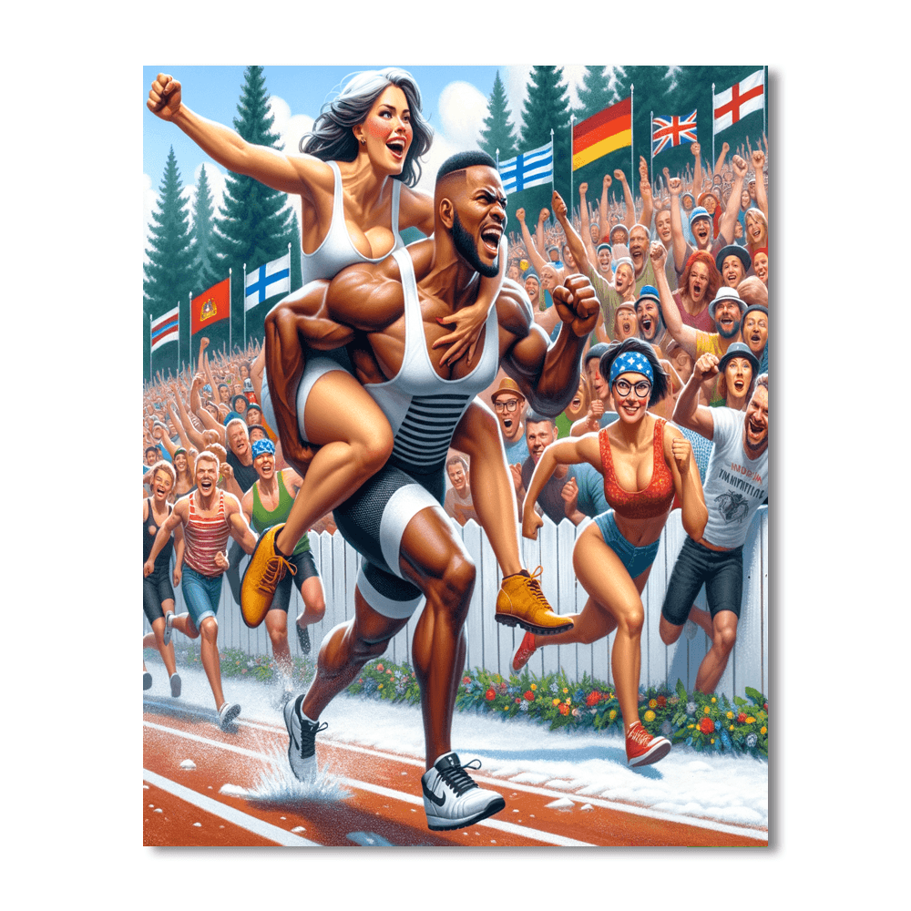 Wife Carrying Championship - Finland Painting By Numbers Kit
