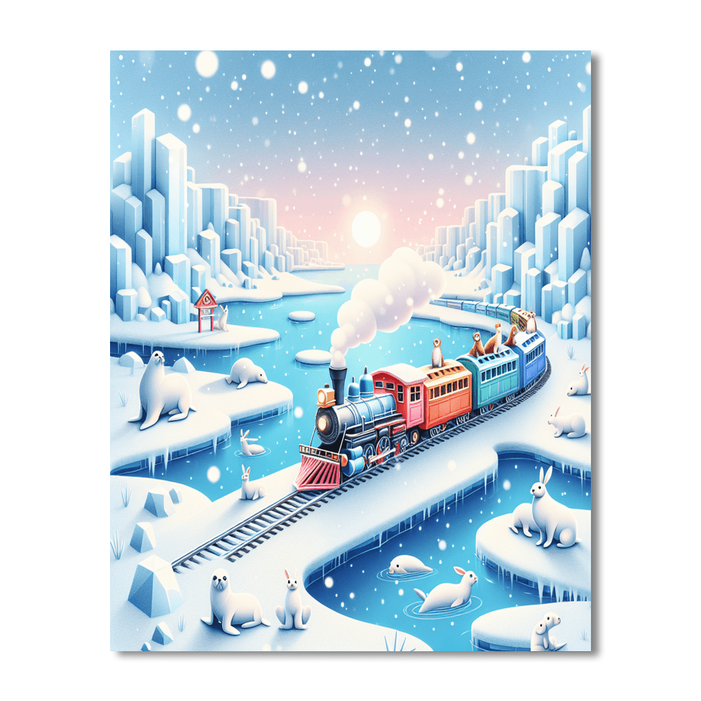 Artic Polar Express Number Painting