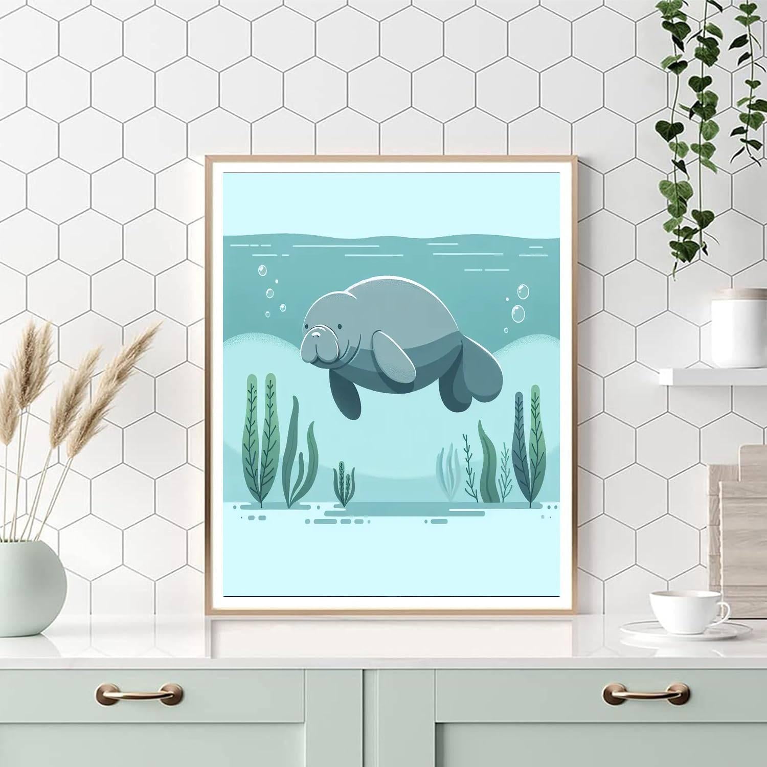 Gentle Manatee Paint By Number