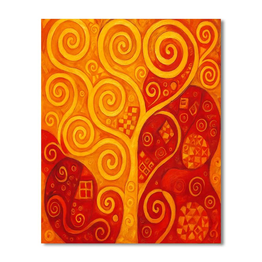 Klimt's Golden Enchantment Number Painting