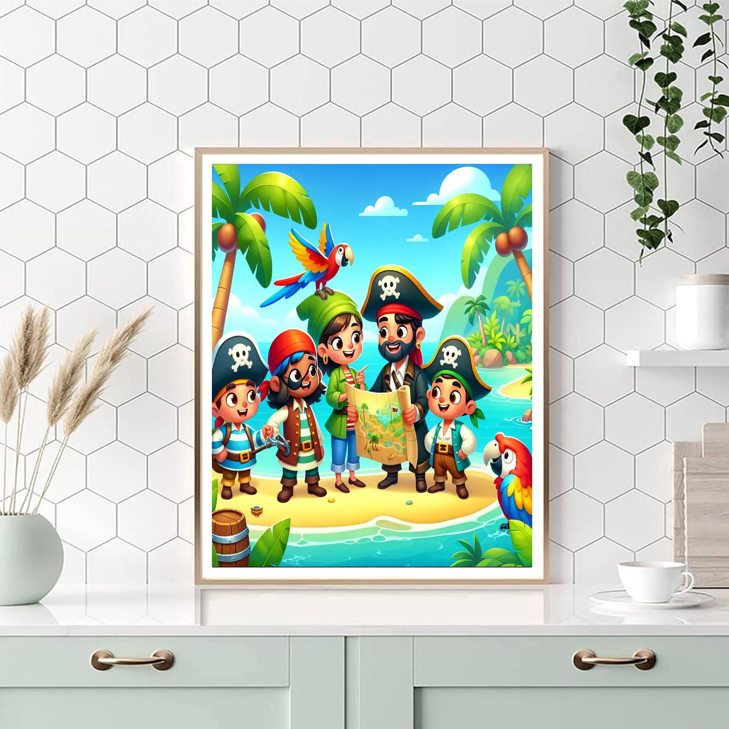 Pirate Paradise Number Painting