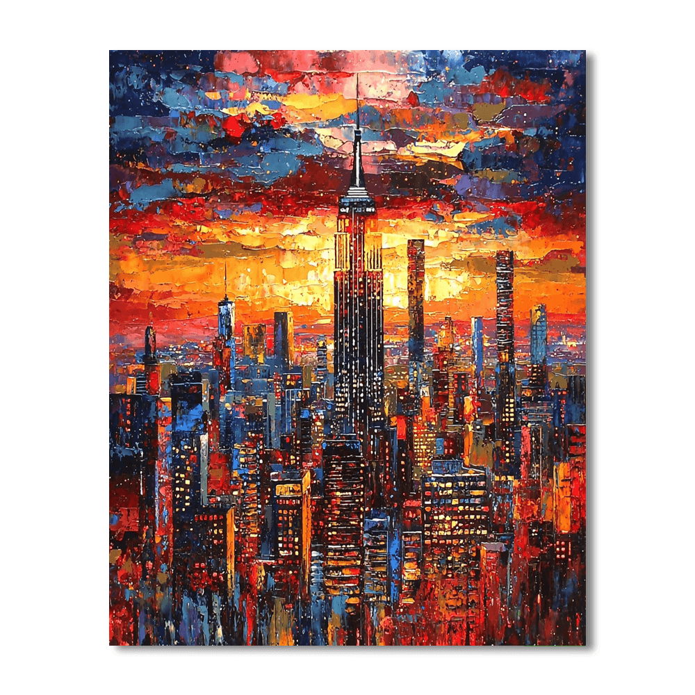 Contemporary Artist Inspired The Urban Experience  DIY Paint By Numbers