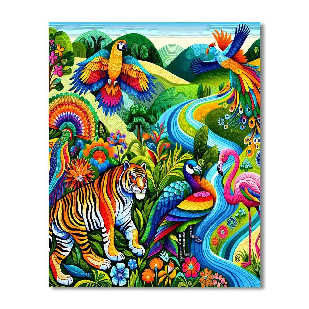 Radiant Rainbow Wildlife Paint By Color