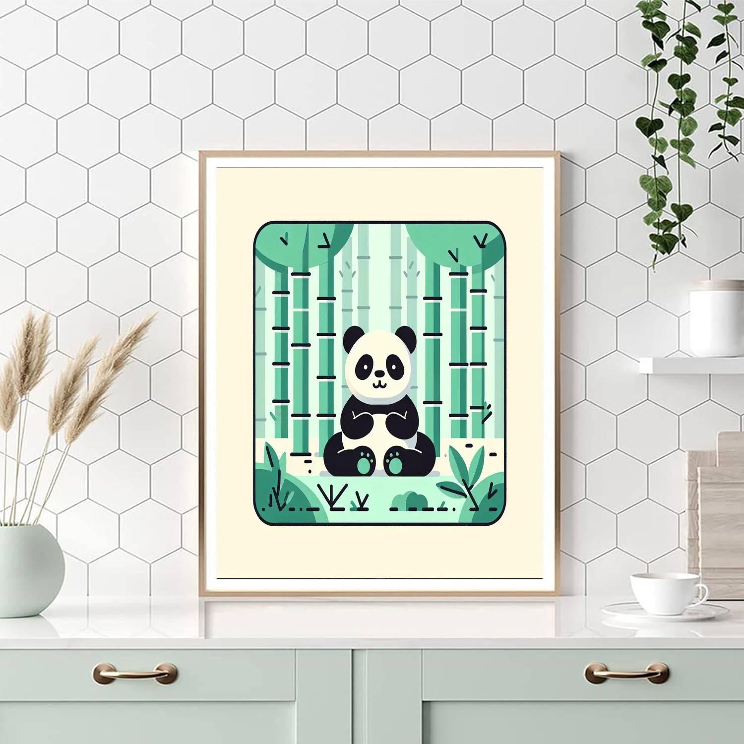 Panda's Bamboo Grove Numbered Painting Kits