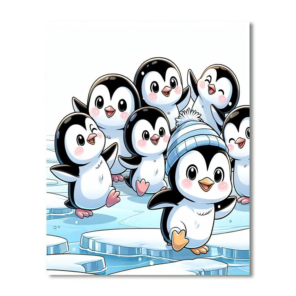 Penguin Pals Paint By Color