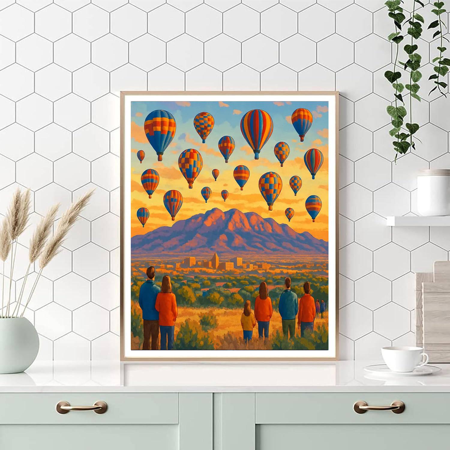 The Albuquerque International Balloon Fiesta - Albuquerque Painting By Numbers Kit
