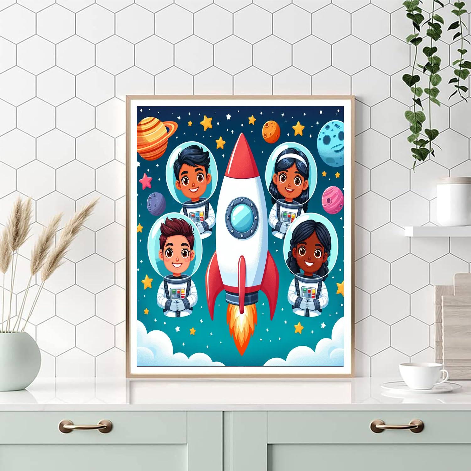 Space Race Explorers Numbered Painting Kits