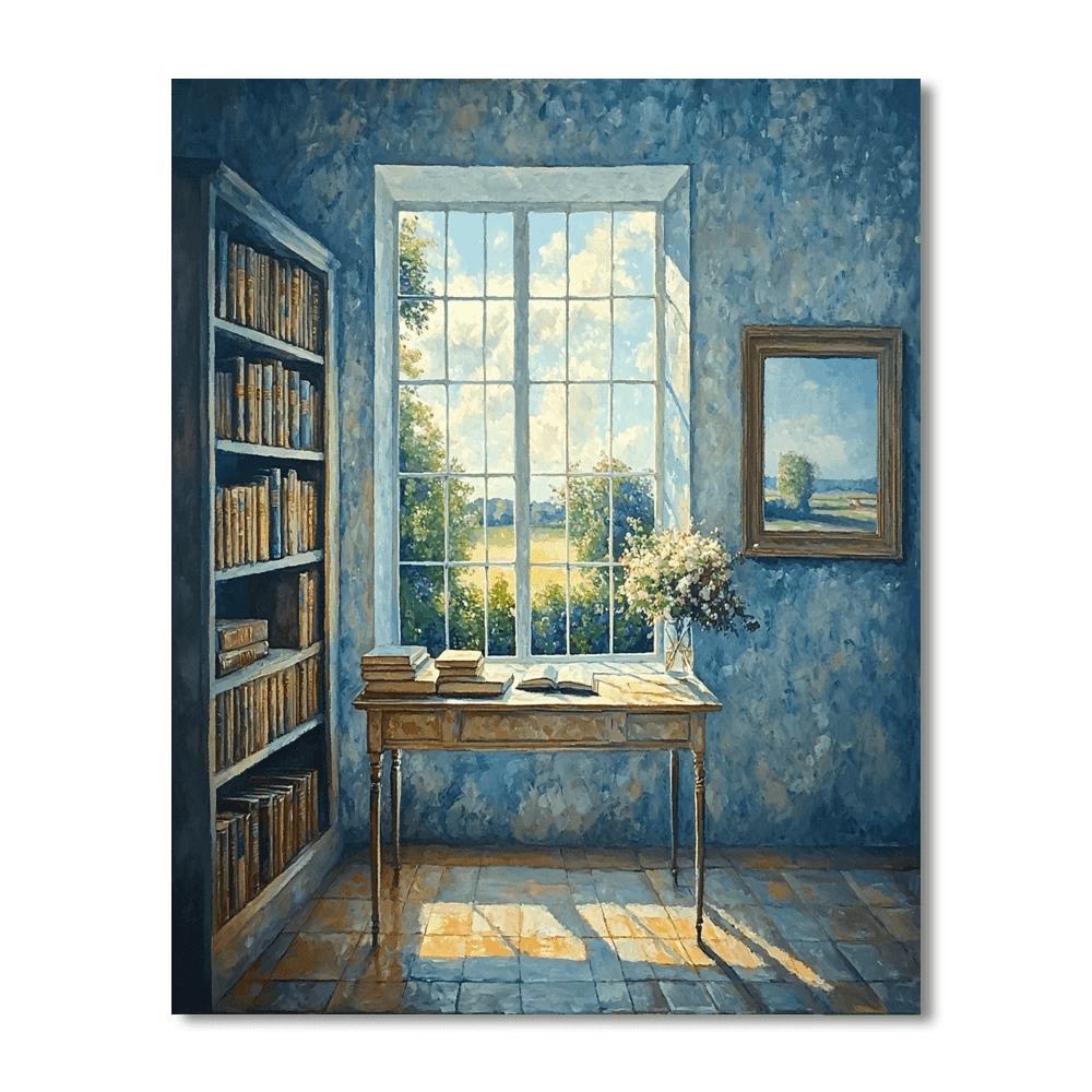 Johannes Vermeer Inspired Vermeer's Quiet Study  Painting By Numbers Kit