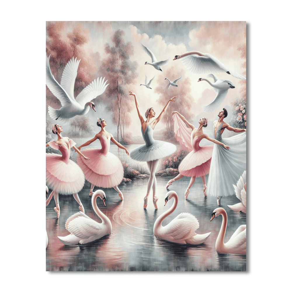 Graceful Swan Lake Ballet DIY Paint By Numbers