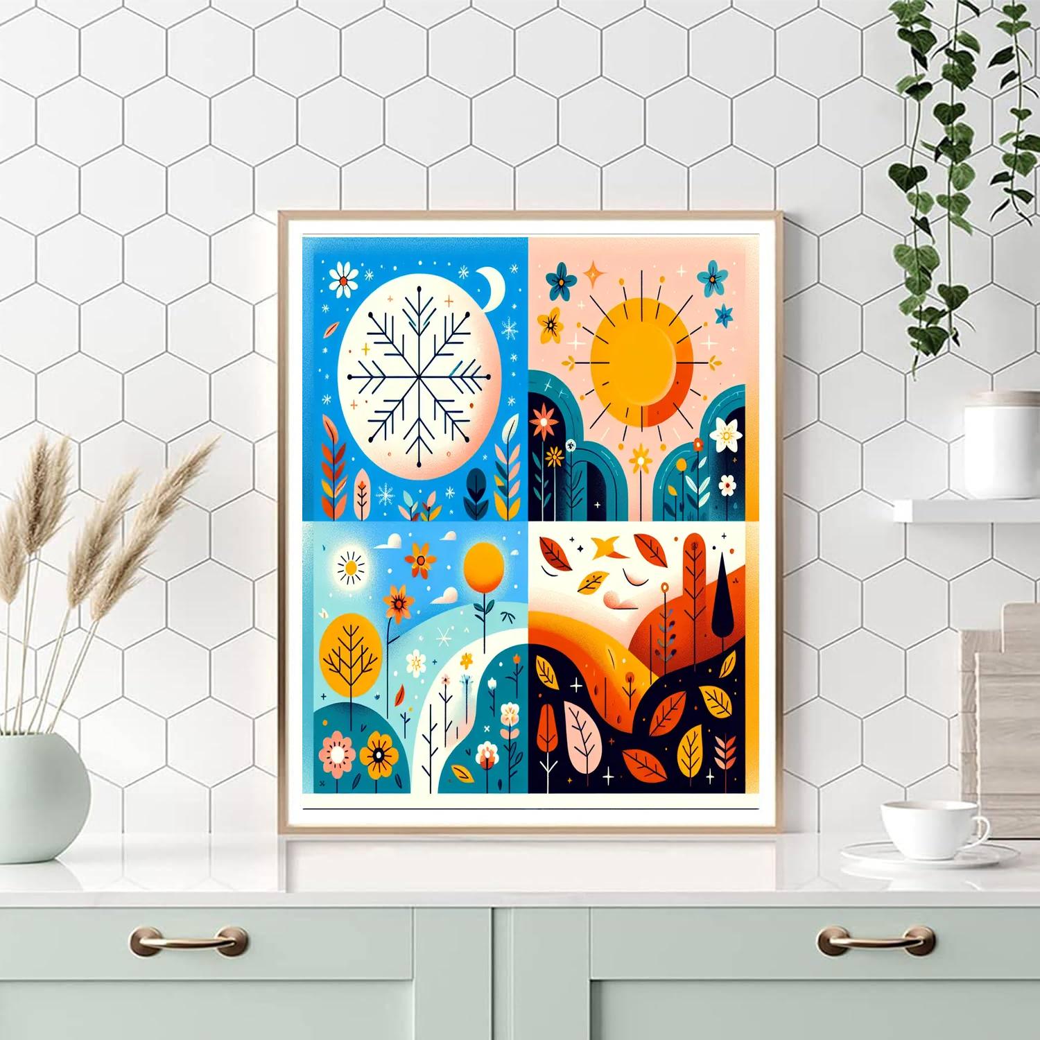 Seasonal Wonderland Number Painting