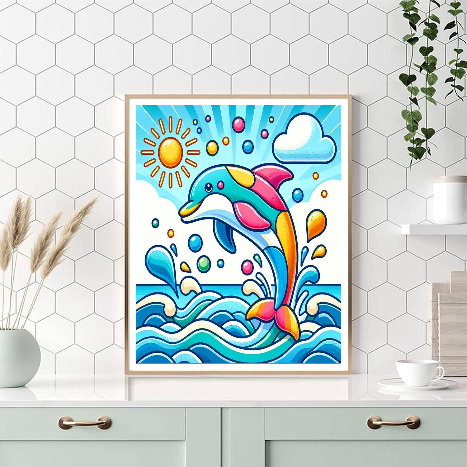 Dashing Dolphin Paint By Color