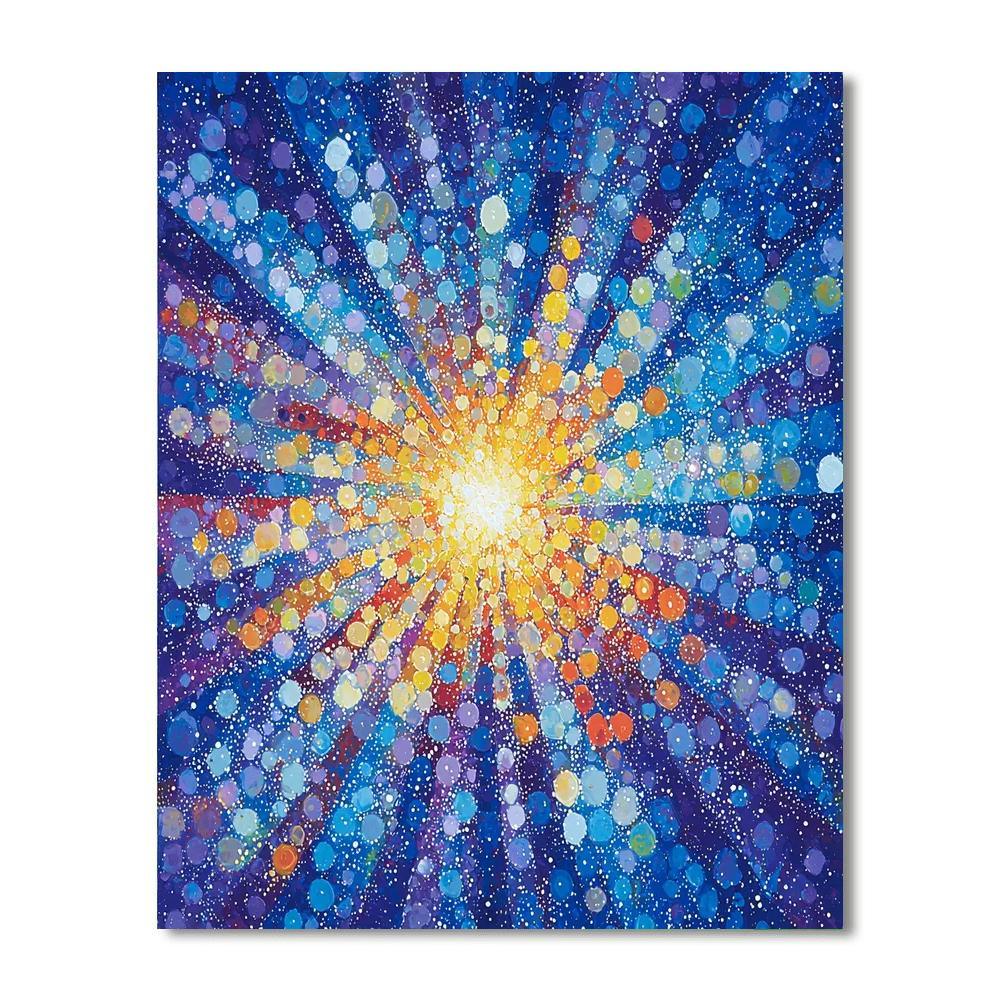 Georges Seurat Inspired Luminous Starburst  Paint By Numbers Kits