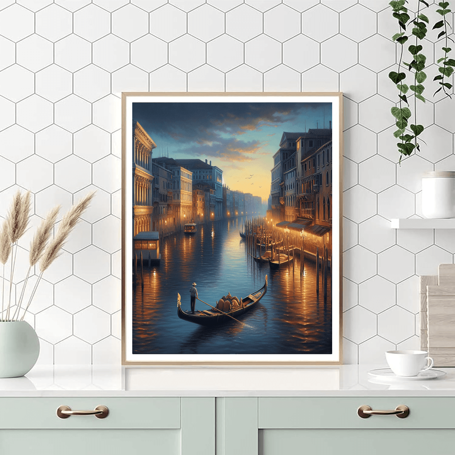 Elegant Venetian Twilight Number Painting