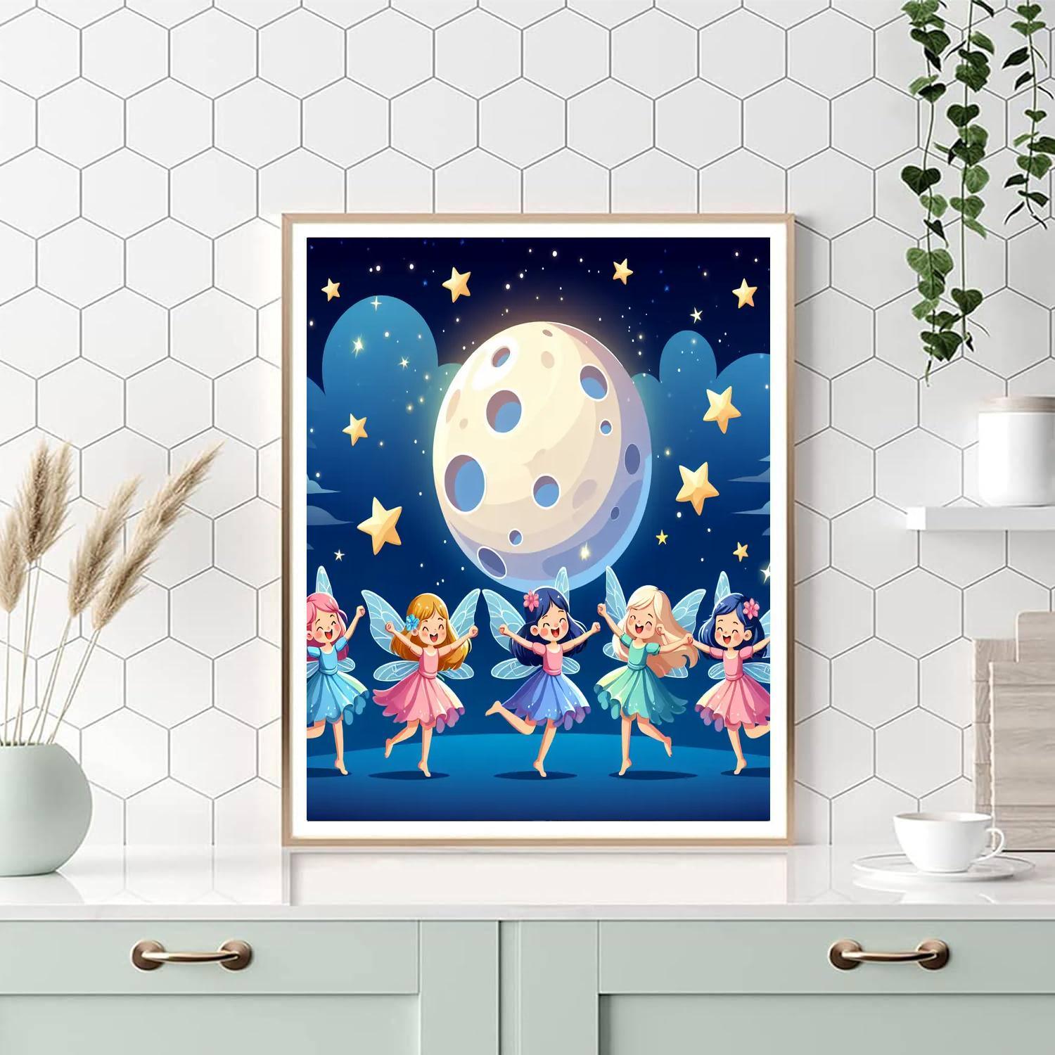 Dancing Fairies In The Moonlight Paint By Color