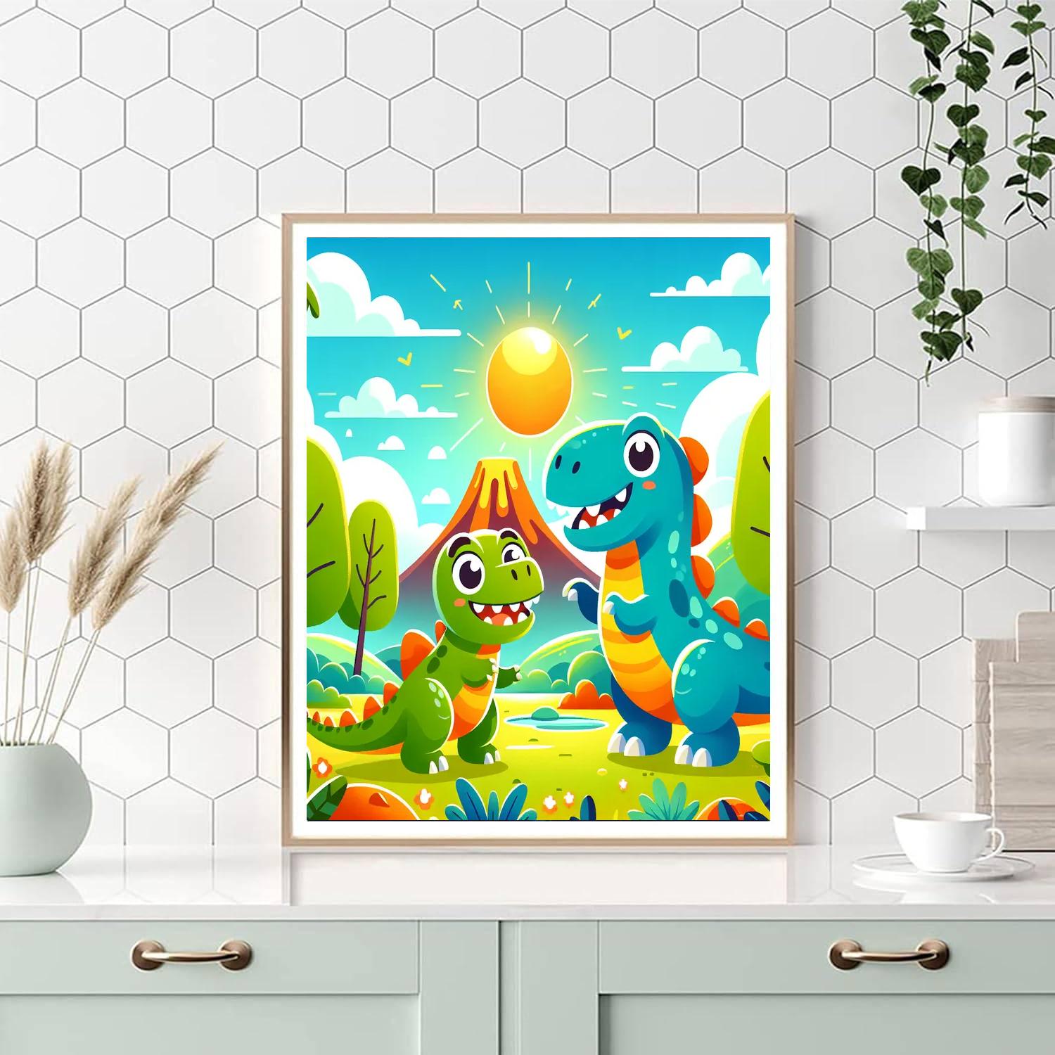 Dino Friends Playtime Painting Number Kit