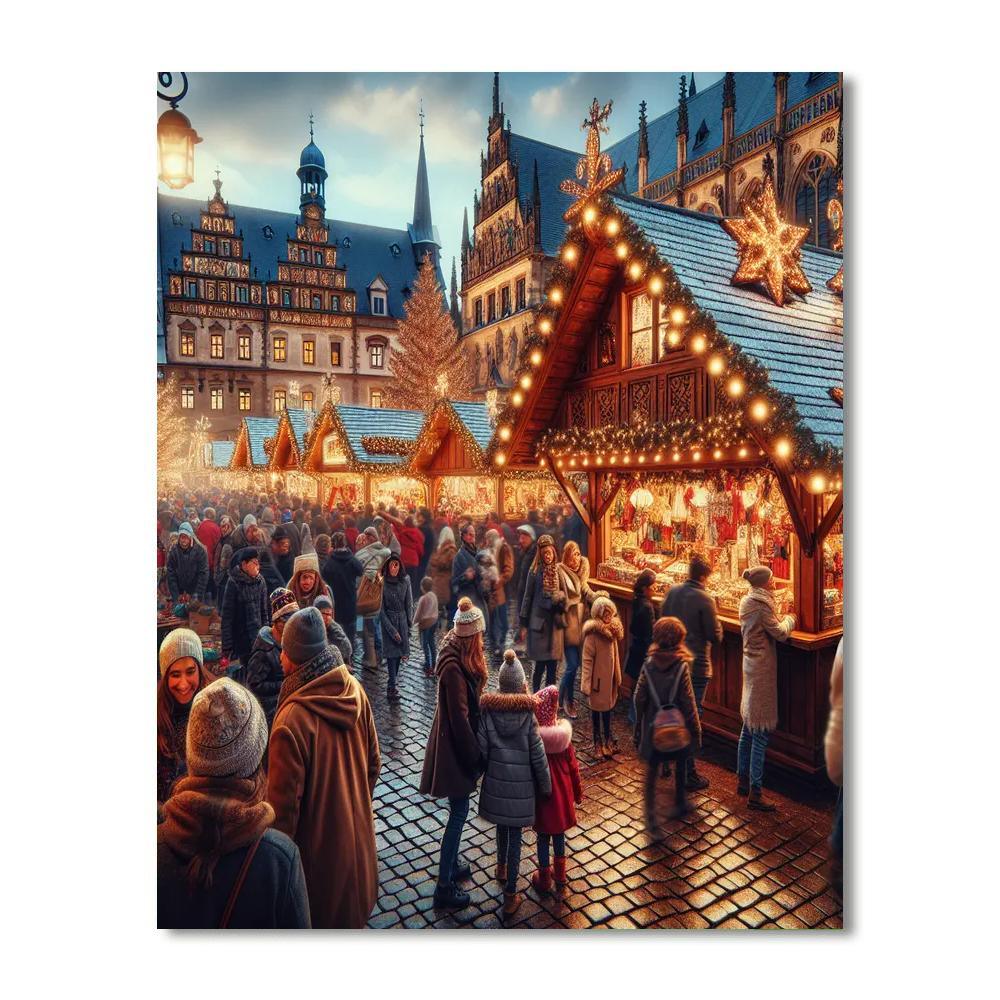 Nuremberg Christkindlesmarkt - Nuremberg, Germany Paint By Numbers Art