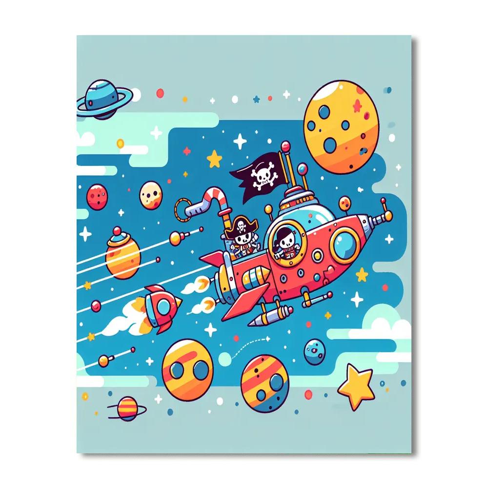 Space Pirates Galaxy DIY Paint By Numbers