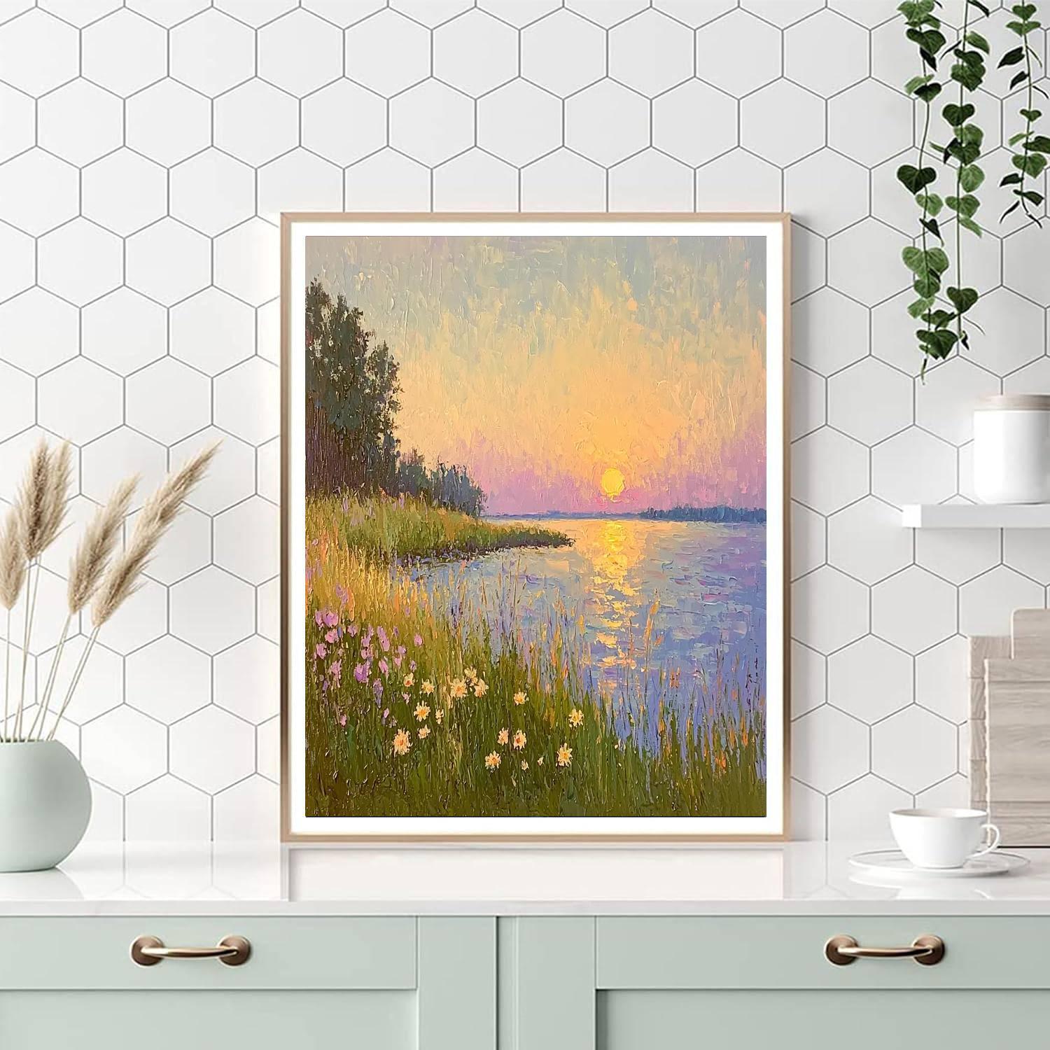 Claude Monet Inspired Monet's Enchanted Twilight  Numbered Painting Kits