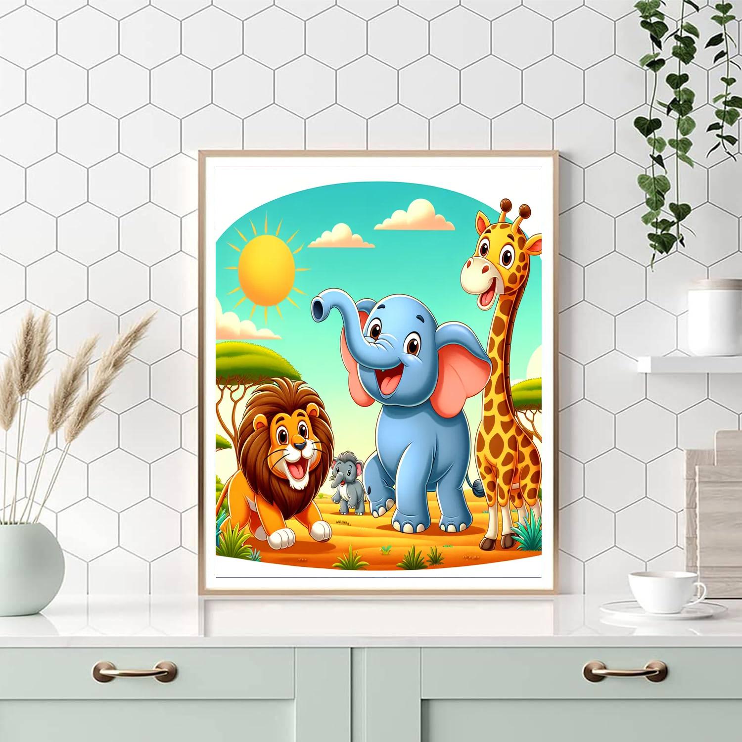 Giggling Safari Adventure Numbered Painting Kits