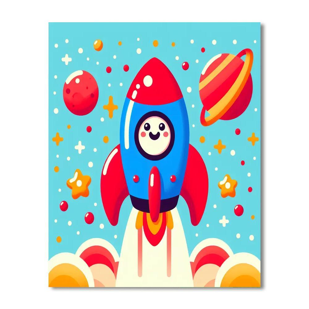 Rocket Space Adventure Paint By Numbers Kits