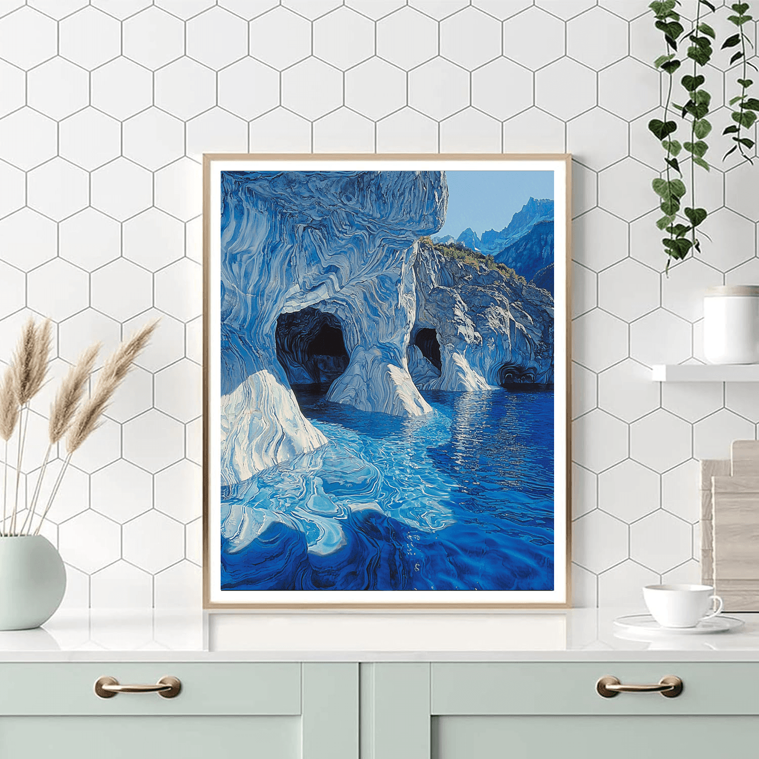 Marble Caves, Chile Painting Number Kit