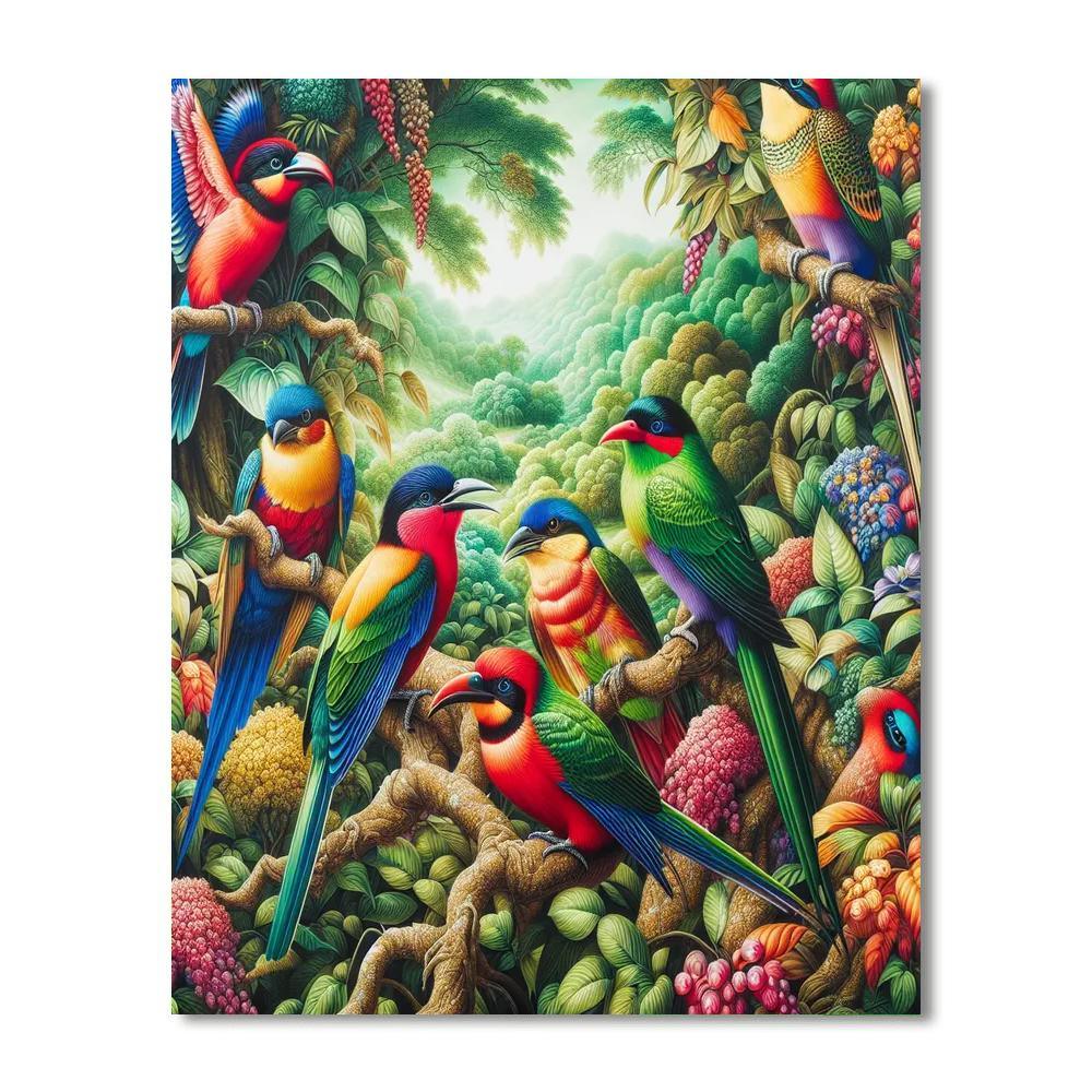 Exquisite Exotic Birds Paint By Number