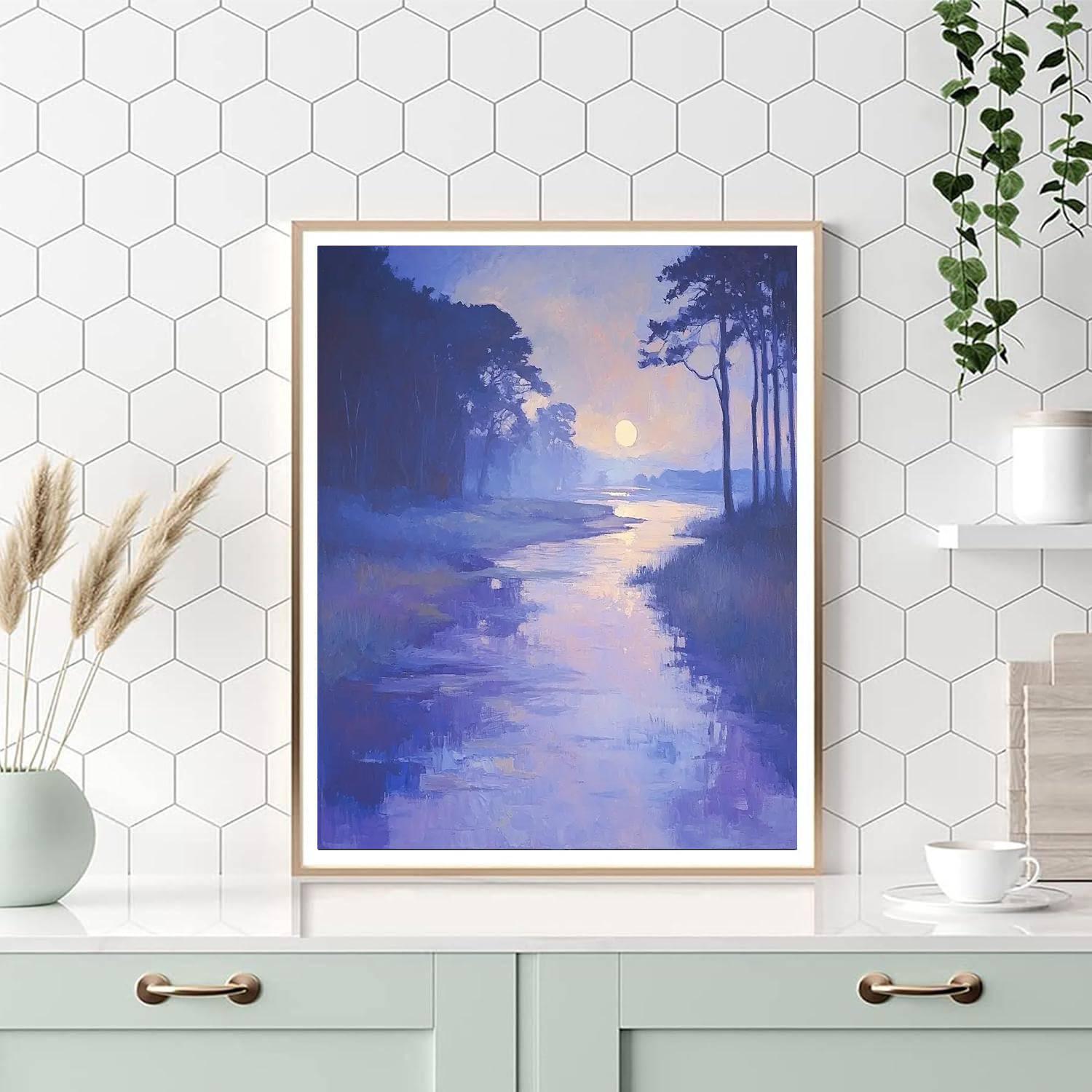 Paul Cézanne Inspired Twilight Meadows  Paint By Numbers Art