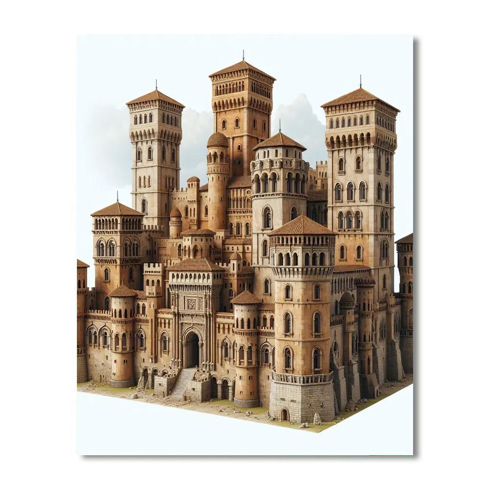 Medieval Castle Mystery DIY Paint By Numbers