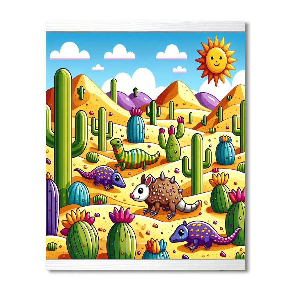 Cactus Kingdom Adventure Painting By Numbers Kit