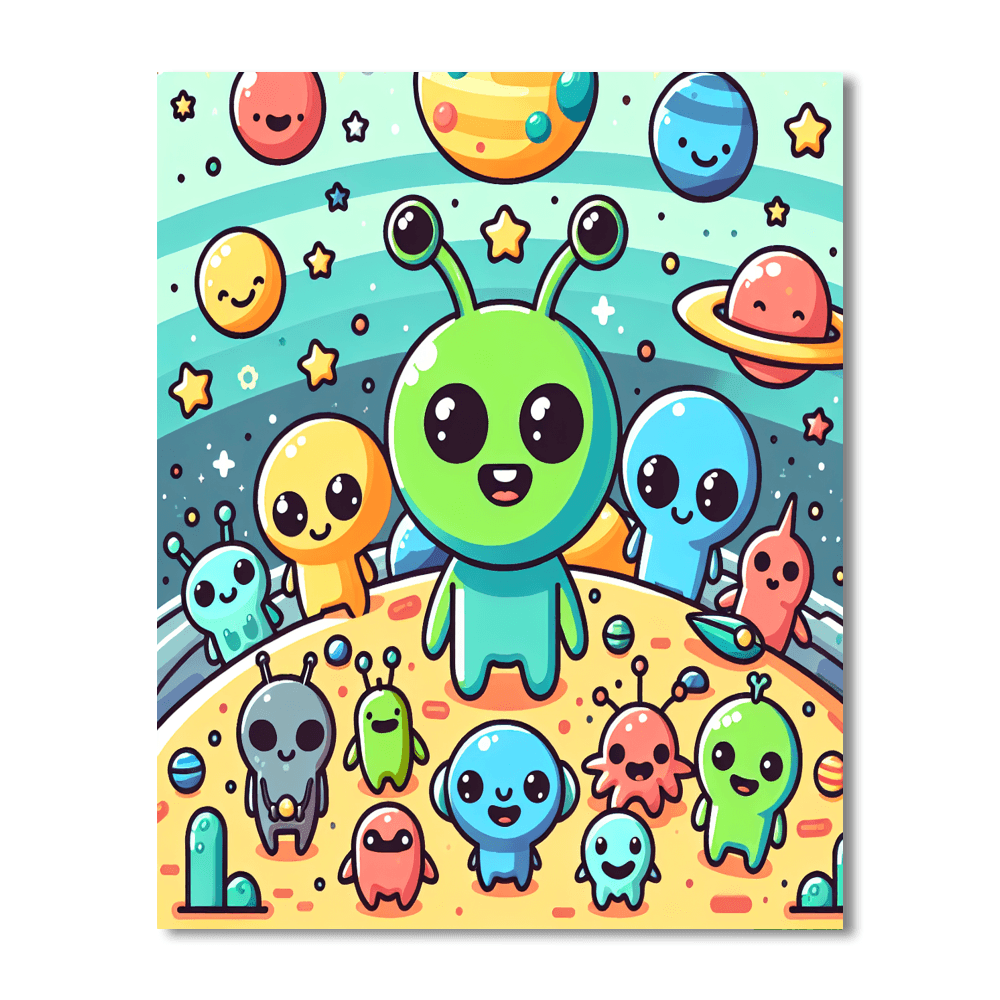 Adventurous Aliens Paint By Numbers