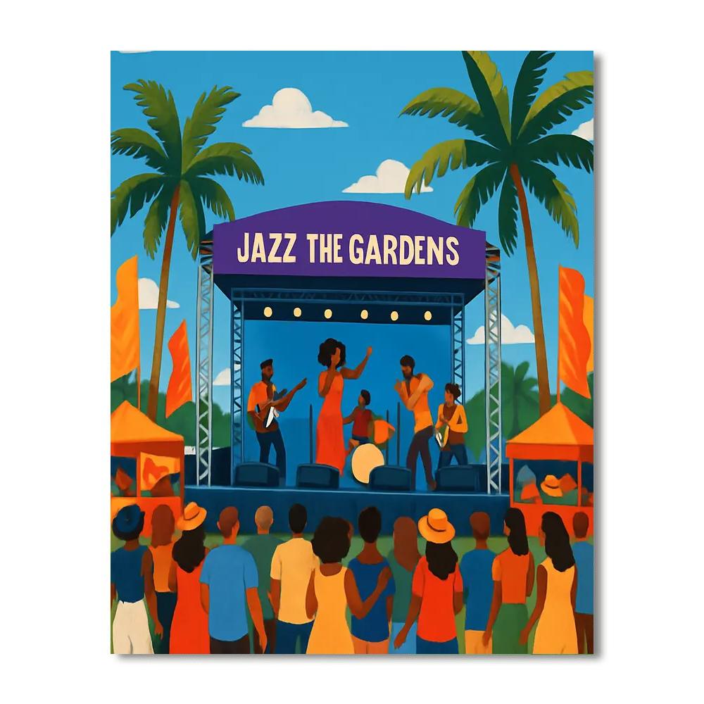 Jazz In The Gardens - Usa Numbered Painting Kits