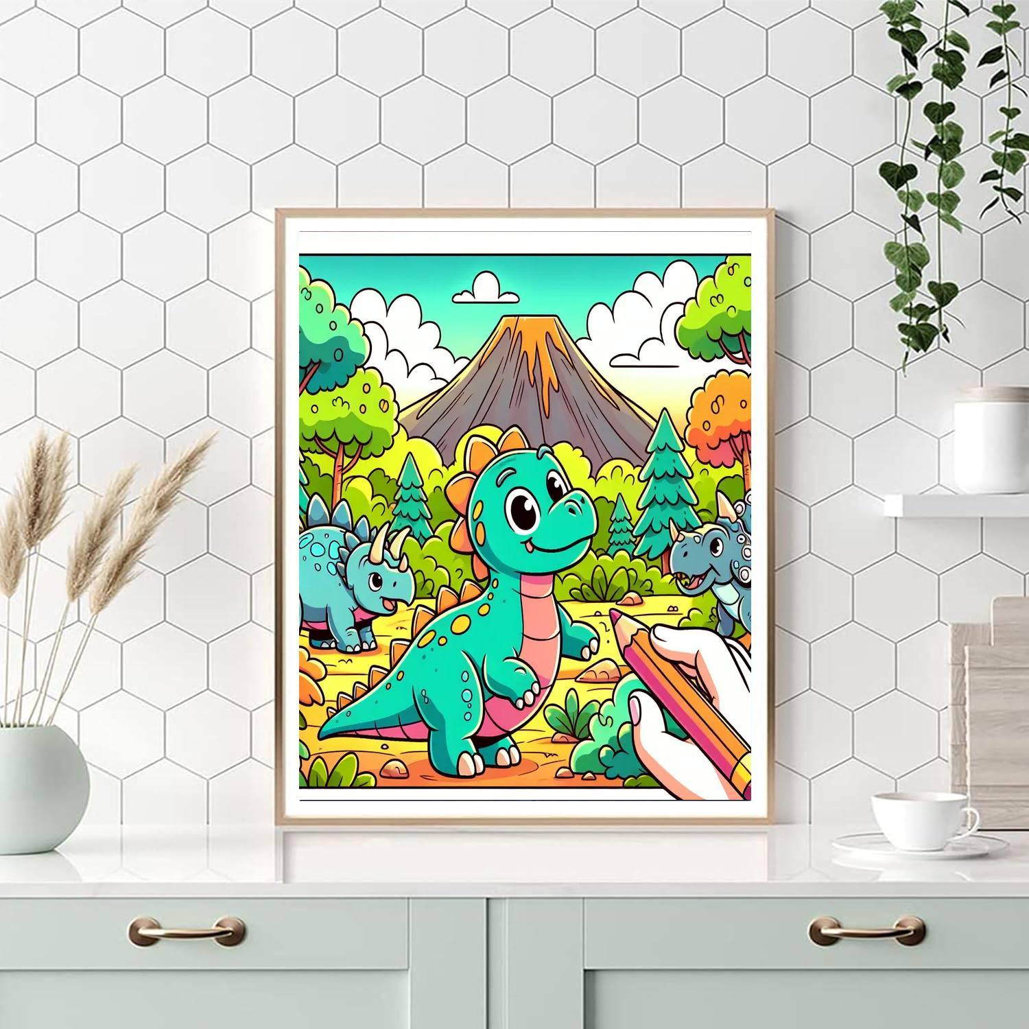 Dinosaur Kingdom Exploration Numbered Painting Kits