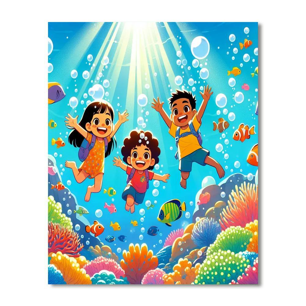 Underwater Explorer Squad Paint By Numbers