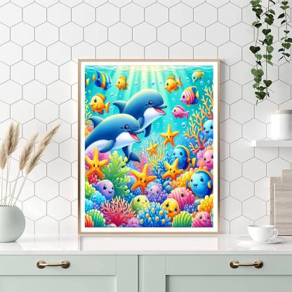 Delightful Ocean Creatures Paint By Numbers Kits