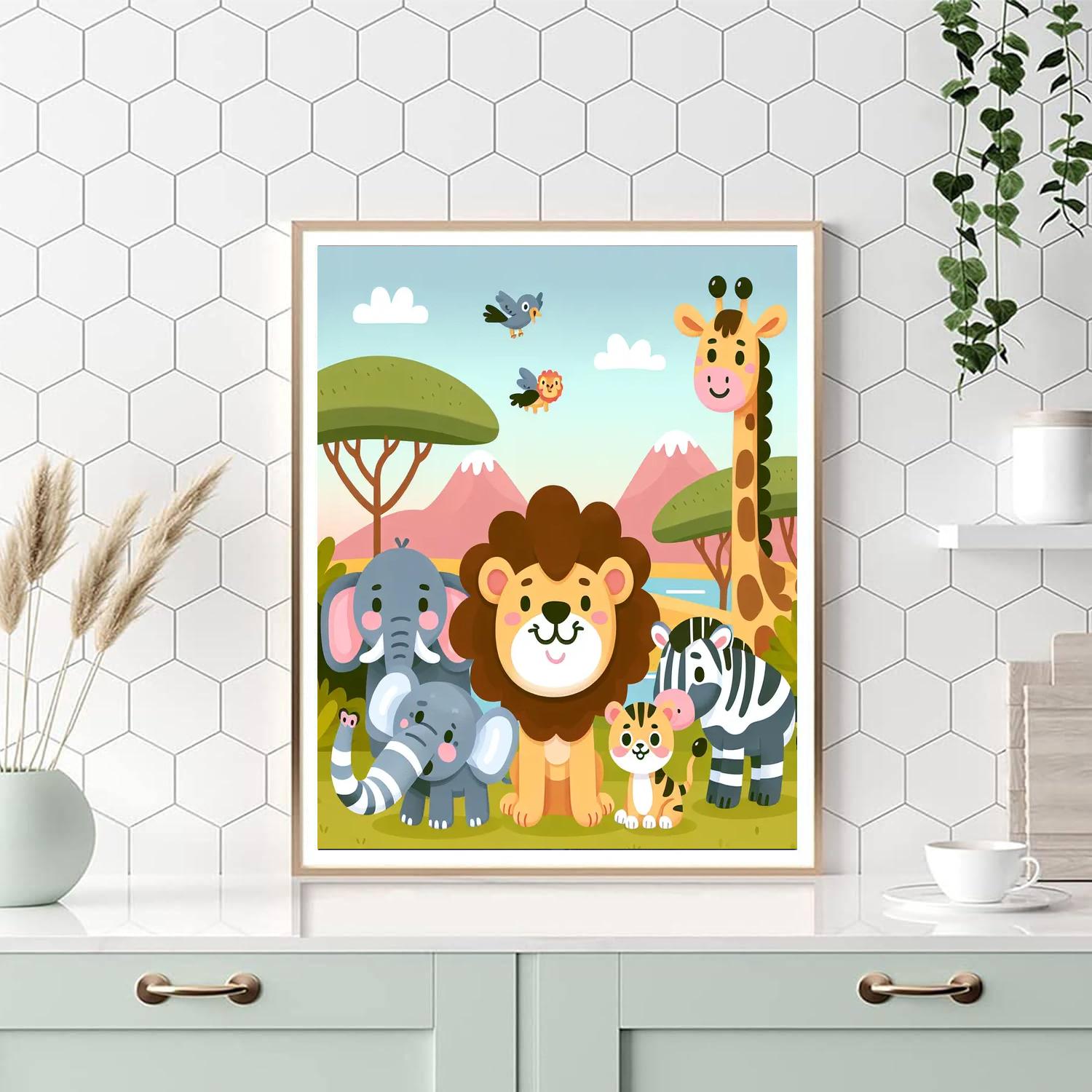 Playful Safari Numbered Painting Kits