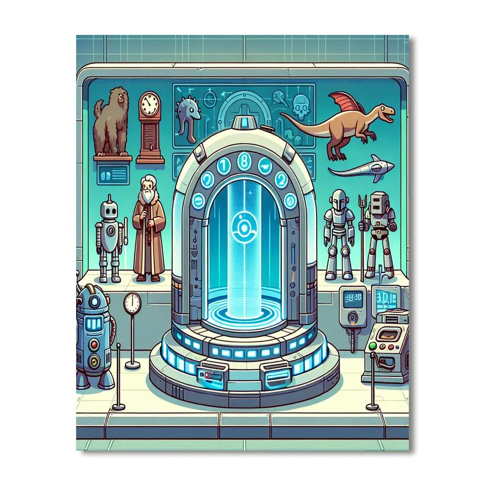 Time Travel Exploration Painting Number Kit