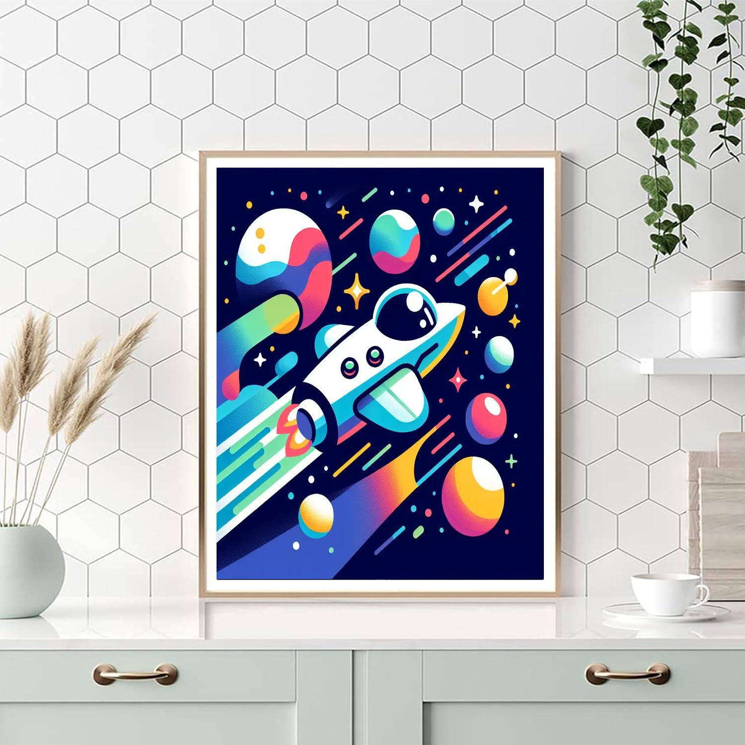 Outer Space Journey DIY Paint By Numbers