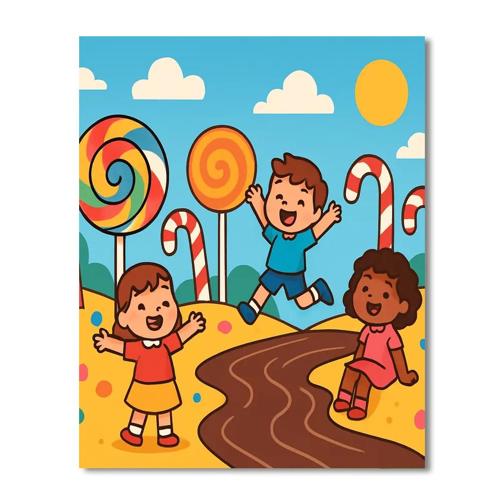 Adventure In Candy Paradise DIY Paint By Numbers