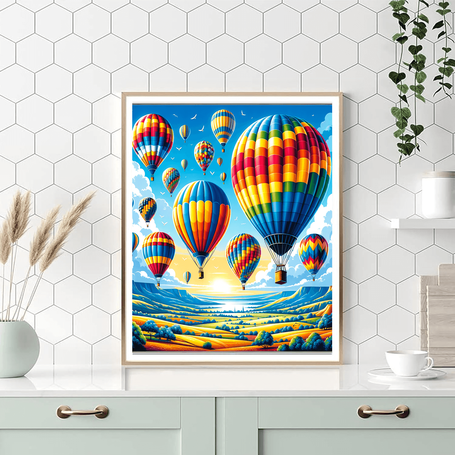 Dreamy Hot Air Balloon Festival Numbered Painting Kits